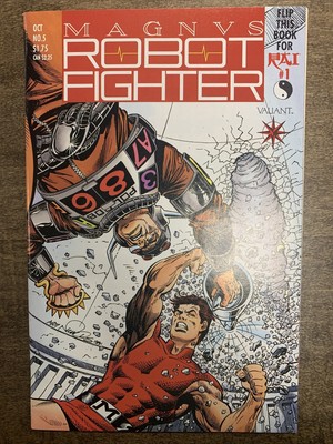 Magnus Robot Fighter #5 (Valiant, 1991) 1st Rai 1st Grandmother Art Nichols NM-