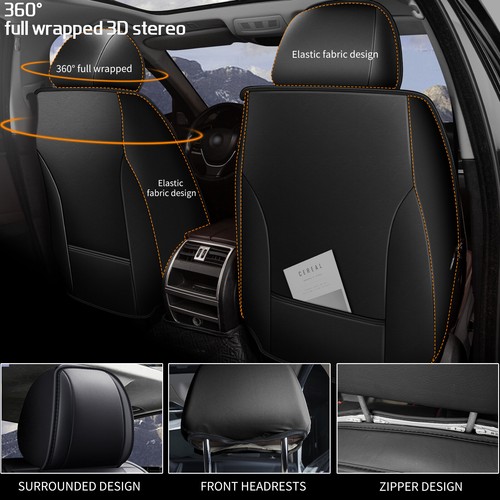 Red Lines For Kia Seltos 2020-2025 Car 5 Seat Cover Microfiber Leather Cushion - Picture 3 of 7