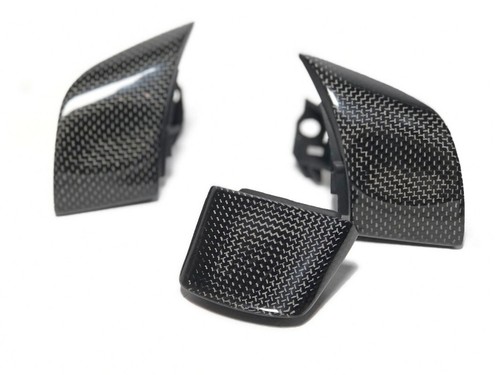 Porsche 997 carbon fiber steering trim 997 987 Carrera Turbo Cayman Boxster 3pcs - Picture 3 of 9
