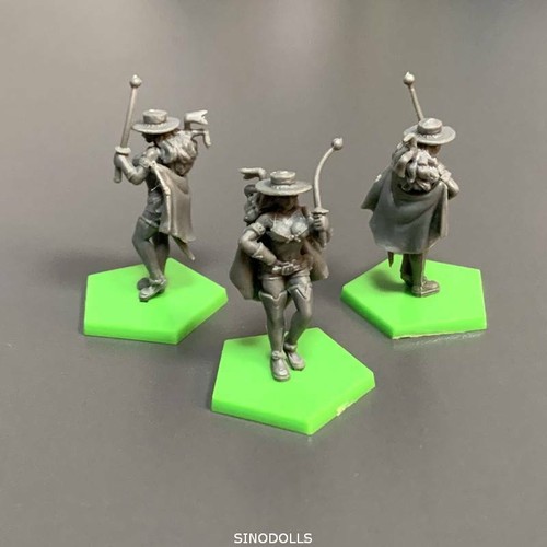 3PCS Female Miniatures KaosBall Ringers Board Game Figures Role Playing Rare - Picture 2 of 5
