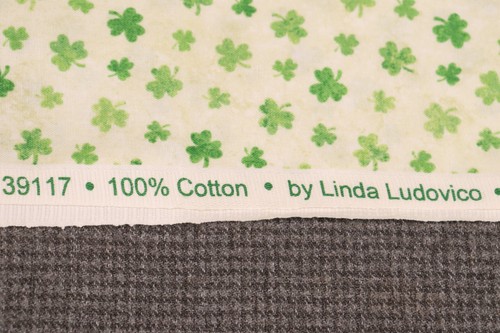 42"L x 44"W Stonehenge St. Paddy's by Northcott Three Leaf Clovers Light Green - Picture 9 of 11