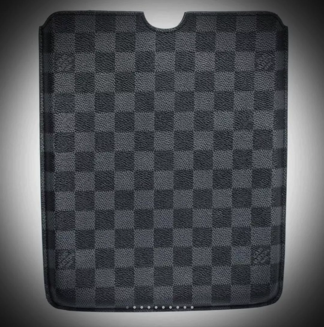 Designer Watch Case - Damier Graphite Canvas