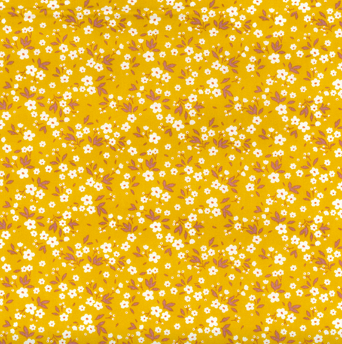 Tela de popelín de algodón amarillo rosa y hubble floral limón girasol por medio metro  - Imagen 10 de 12
