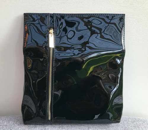 YSL Beauty Black Faux Patent Leather Makeup Cosmetics Bag / Prestige Pouch, NEW! - Picture 7 of 7