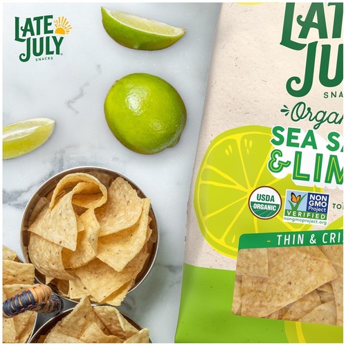 Late July Snacks Thin and Crispy Organic Tortilla Chips with Sea Salt, 10.1 o... - Picture 4 of 8