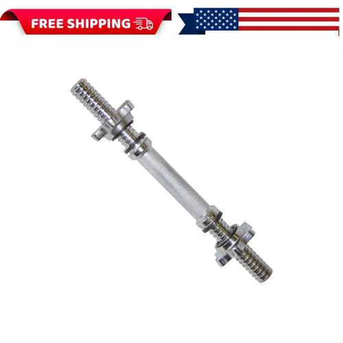 Standard 14" Dumbbell Handle Weight Bar with Collars-CAP Barbell, Single, Silver - Picture 5 of 12