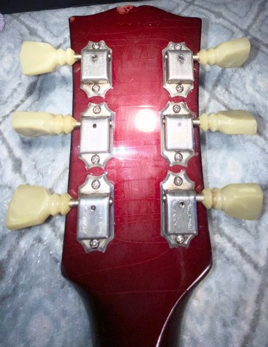 ⚠️  1963/6 Gibson USA ES-330 Metallic Maroon SS P-90s! - Picture 9 of 11