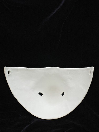 Komendo Mouth Half Face Fox Mask Kitsune For Painting Drawing White Paper Japan - Picture 5 of 6