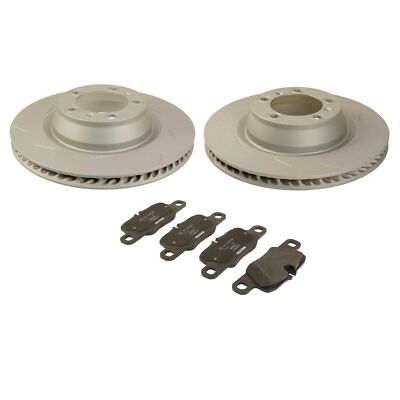 SHW OEM Rear Disc Rotors and Textar Pad Set Brake Kit For Porsche Panamera 10-16