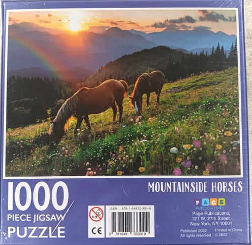 Mountainside Horses 1000 Piece Jigsaw Puzzle by Page Publications - Picture 3 of 4
