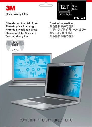 Filtro privacy 3M nero per laptop widescreen 12,1 pollici senza cornice PF12.1 V25P - Foto 5 di 5