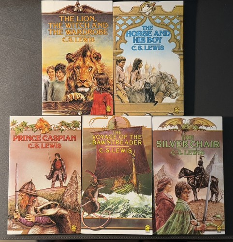 Chroniken von Narnia Taschenbuch 5er Set Fontana Löwen 1985 Bücher #2-6 C.S. Lewis
