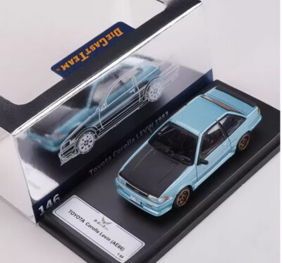 DCT 1/64 Scale Corolla LEVIN 1983 Blue/Black Diecast Car Model Toy