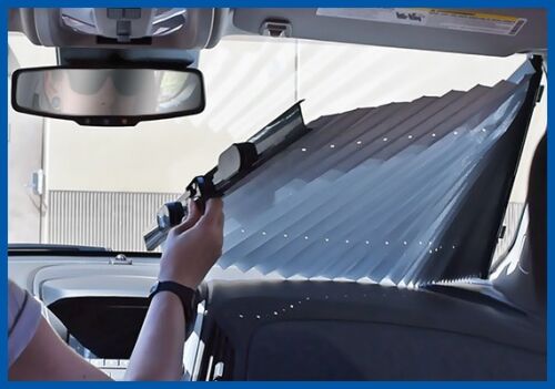 Original Retractable Sun Shade™ Fits 23 Inch Windshields by DashDesigns SS023 - Picture 2 of 11