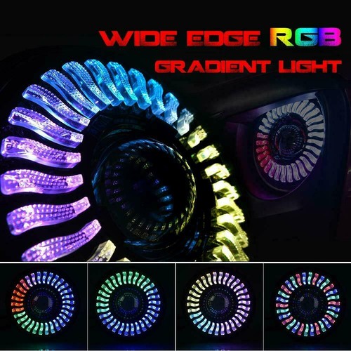 Faro LED Demon de 7"" pulgadas RGB multicolor persiguiendo para Jeep Wrangler JK JKU TJ - Imagen 8 de 12