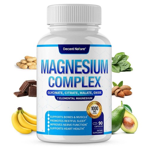 Magnesium Glycinate Capsules 1000mg Per Serving - 7 In1 Capsules 90cap - Picture 2 of 10