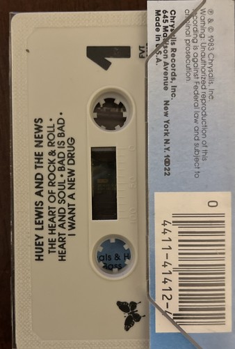 Huey Lewis And The News - Sports (Cassette 1983) Chrysalis VG+ - Picture 3 of 3
