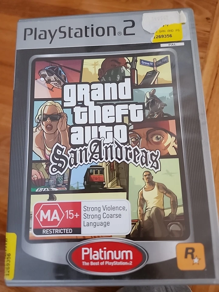 GRAND THEFT AUTO SAN ANDREAS PS2 with map and manual