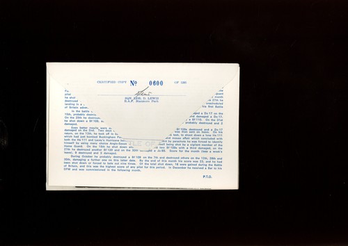 1978 Squadron Leader J H Lacey cover signed by J H Lacey DFM. - Imagen 2 de 2