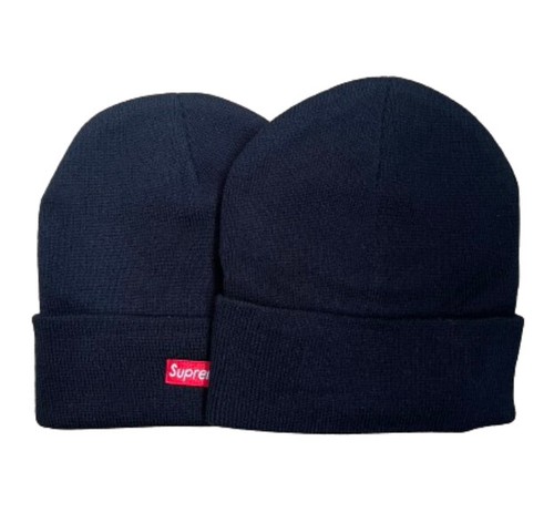 New Unisex Super Women Men Embroidery Supre me Winter Warm Beanie Black Cap Hat - Picture 7 of 10
