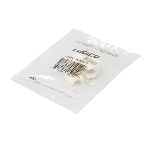 25 pack lot Keystone Jack Cat6 White Network Ethernet 110 Punchdown 8P8C - Picture 3 of 3