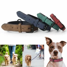 Adjustable Pet Dog Faux Leather Collar Puppy Cat Buckle Neck Strap Supply Decor