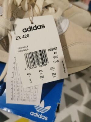バイイー adidas Originals ZX 420 Size 4.5 Eu37. 1/3 Beige RRP £110