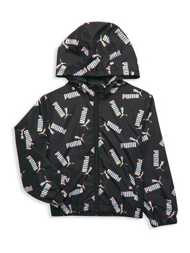NWT PUMA Kids' Luminous Pack Printed Zip Windbreaker. Size: Small (7). - Picture 2 of 2