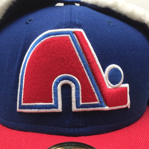 New Era Quebec Nordiques Wool Trapper Hat Winter Fudd Sherpa Dog Ear Cap 7 5/8 - Picture 4 of 17