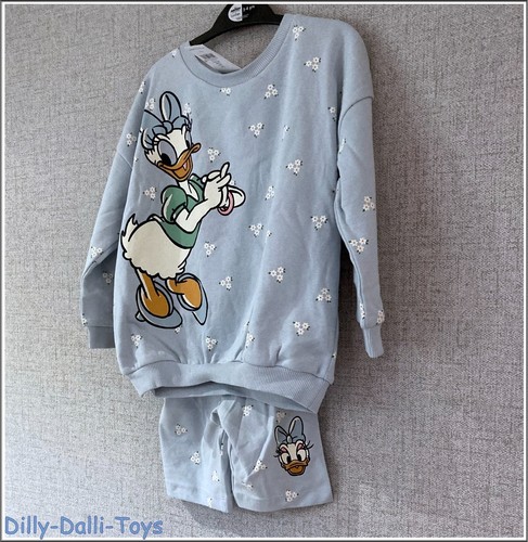 Girls Age 3 - 4 Disney Daisy Duck Blue Sweatshirt Top & Shorts Set Outfit NEW - Picture 10 of 21