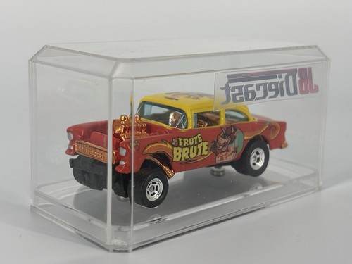 Hot Wheels CUSTOM MADE ‘55 Chevy Gasser FRUTE BRUTE Cereal Orange Yellow R/R’s - Picture 10 of 14