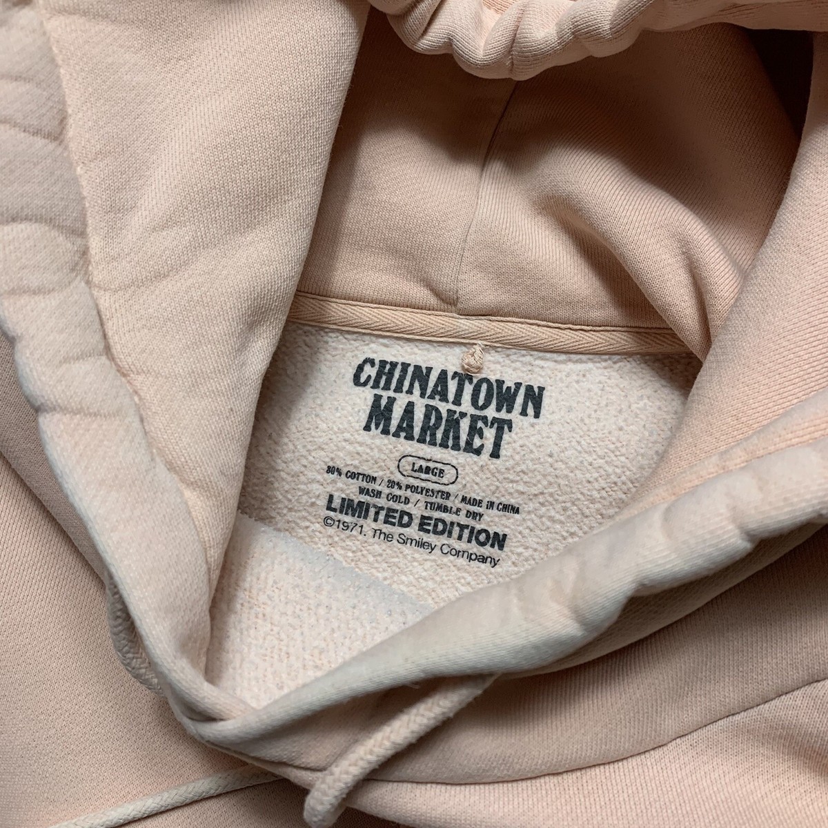 Chinatown Market X Smiley Pink Pullover Hoodie Limited Edition