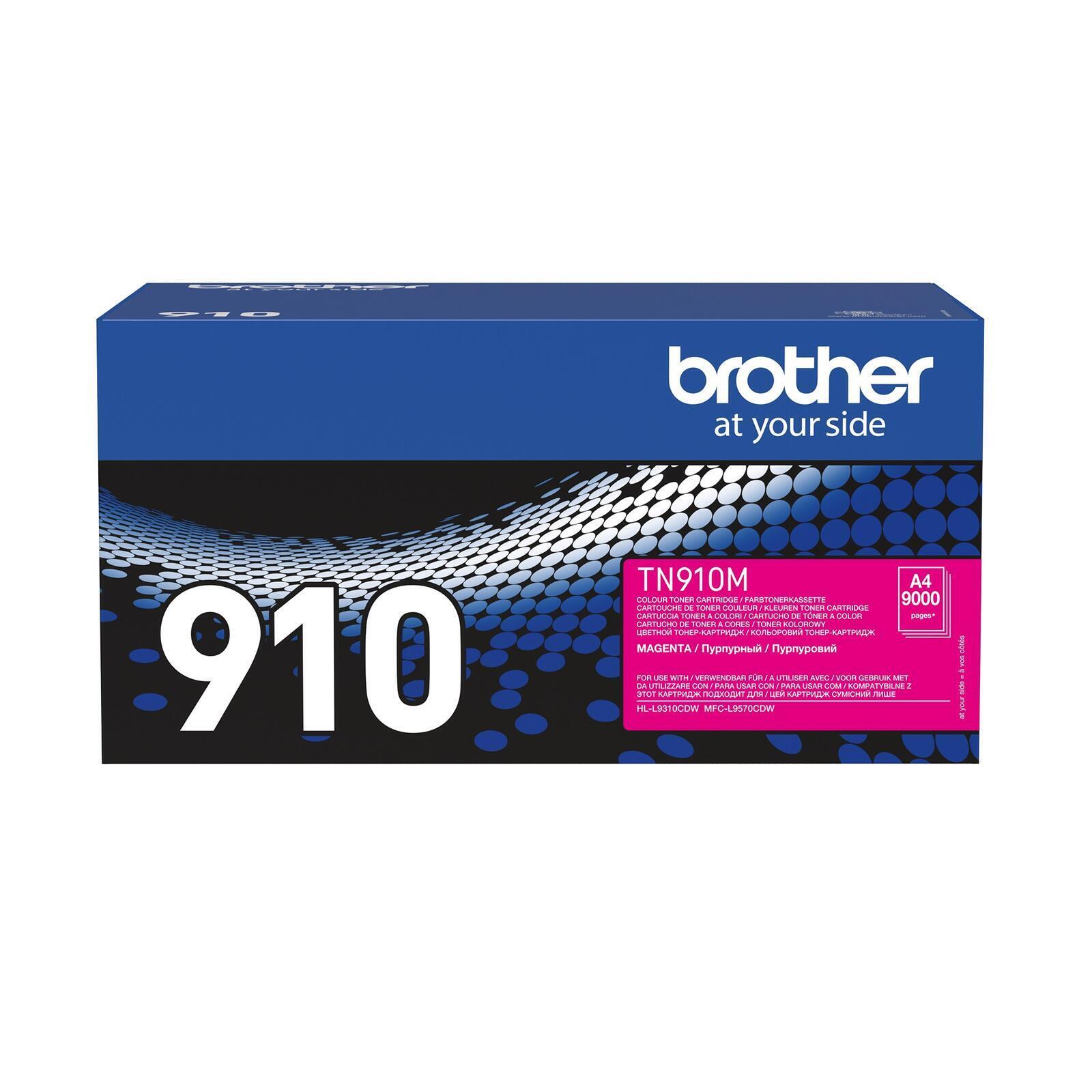 Оригинальный тонер Brother TN910M пурпурного цвета в количестве 9.000 штук (для HL-L9310CDW/T/TT)