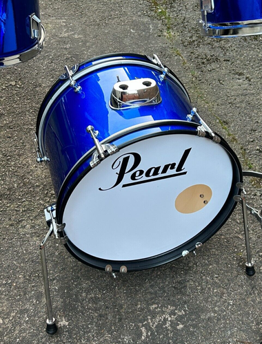Pearl 12'''/13'' Toms Custom Blue Wrap & G4M 16''x12'' Bassdrum / Mapex Riser - Bild 7 von 24
