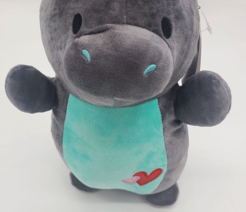 Authentic Squishmallows Hug Mees Chuey The Dinosaur 12" Stuffed Plush Dark Grey - Picture 8 of 9