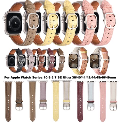38-41/42-49mm Fr Apple Watch Leather Band Strap iWatch Series 10 9 8 7 6 5 4 SE