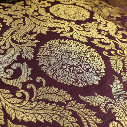 Brocade Ornamental Floral Fabric Gold Metallic Jacquard Craft Dress Material 44" - Picture 27 of 80