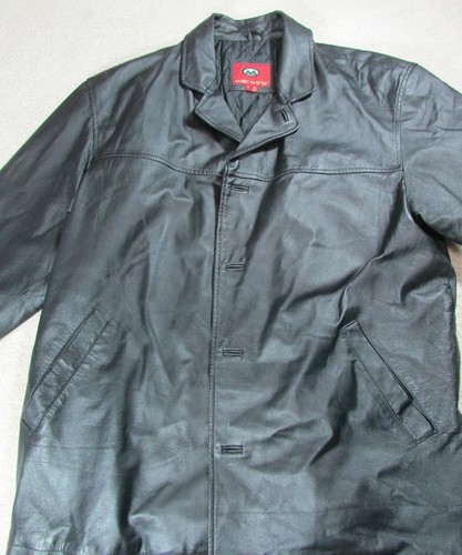 Men's Marc Mattis Black Leather Jacket Sz XL - Picture 3 of 10