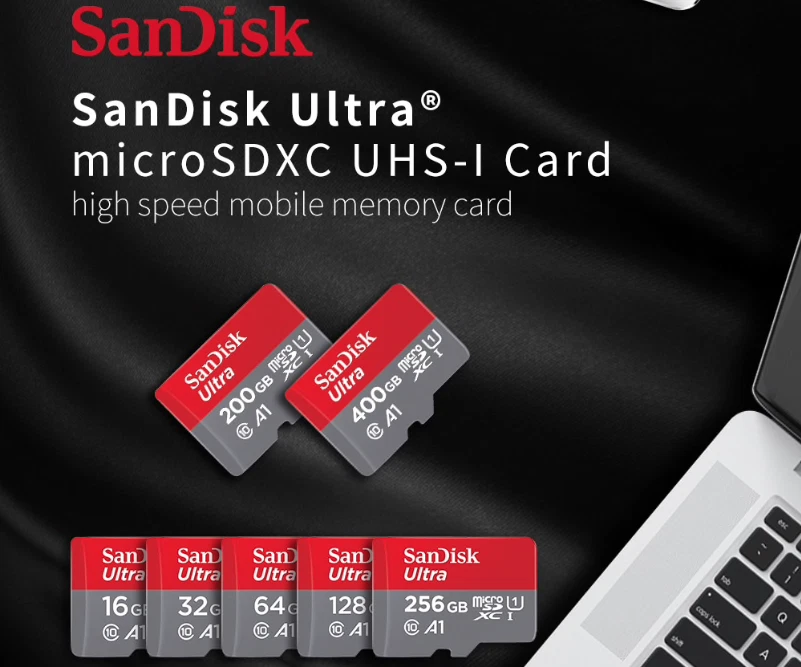 Micro SD Sandisk Ultra 32GB 64GB 128GB 256GB 512GB 200BG 400GB Flash Card Memory - Image 2 of 4