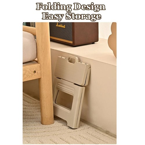 Plastic Folding Step Stool with Handle Portable Collapsible Small Foot Stool - Picture 9 of 27