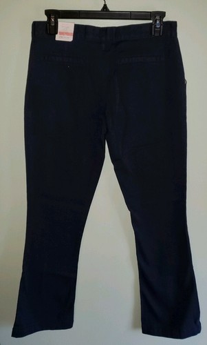 NEW Old Navy Girls 12 PLUS Bootcut Uniform Pants NAVY BLUE Adj Waist #21119 - Picture 3 of 3