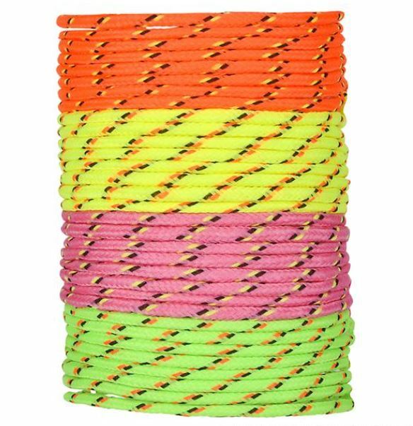 144 Adjustable Neon Friendship Rope Bracelets Parties, Prizes, Vending ...