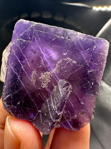 Amazing 140g Natural Stone Purple Fluorite Crystal Specimen With Amazing Matrix - Picture 8 of 10