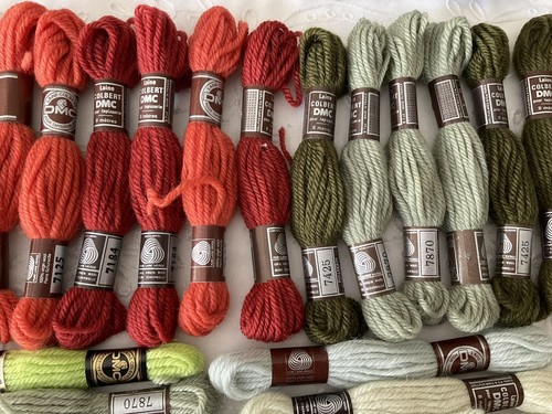 DMC Laine Colbert Tapestry Yarn Lot of 21 Assorted Colors 100% Virgin Wool M - Picture 3 of 6