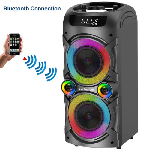 Berlingtone BR-37K, Bluetooth Speaker, Karaoke function with 2 VHF Wireless Mic - Picture 2 of 7