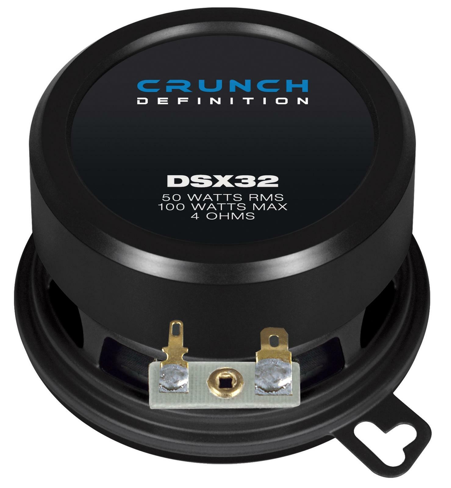 Crunch DSX-32 2-Way Coaxial Speakers 87Mm 100 Watt Power - 1