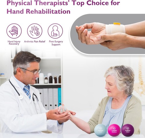 Stress Balls for Adults, Squeeze Balls for Hand Therapy, 6-Pack Hand Therapy ... - Picture 14 of 26