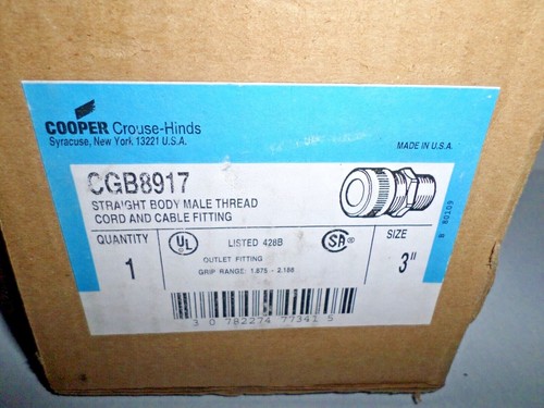 ⭐NUEVO EN CAJA⭐3" NPT COOPER CROUSE TRASERO CGB8917 CABLE CABLE EMPUÑADURA 1.875-2.188" - Imagen 2 de 9