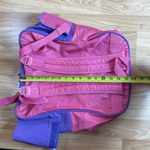 Mochila deportiva juvenil vintage 2002 All-Star Barbie rosa púrpura floral 16x12 - Imagen 14 de 16