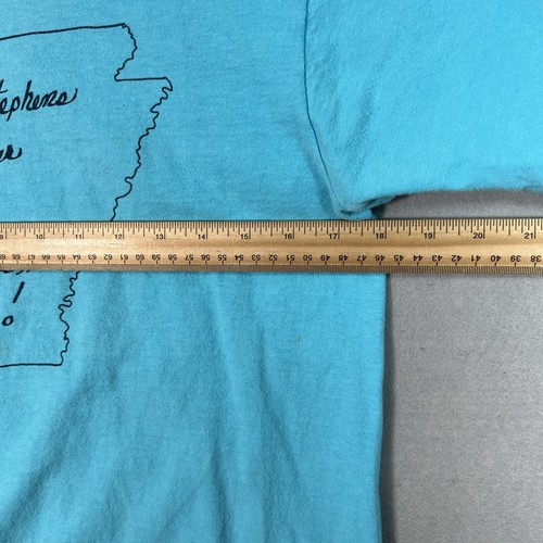 Vintage 80s Stephens Trader Little Rock Arkansas T Shirt Adult Medium Blue Mens - Picture 2 of 9